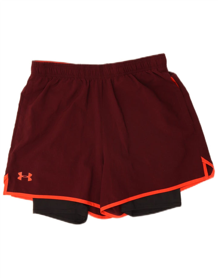 UNDER ARMOUR Herre Heat Gear Sportsshorts Medium Burgundy Polyester