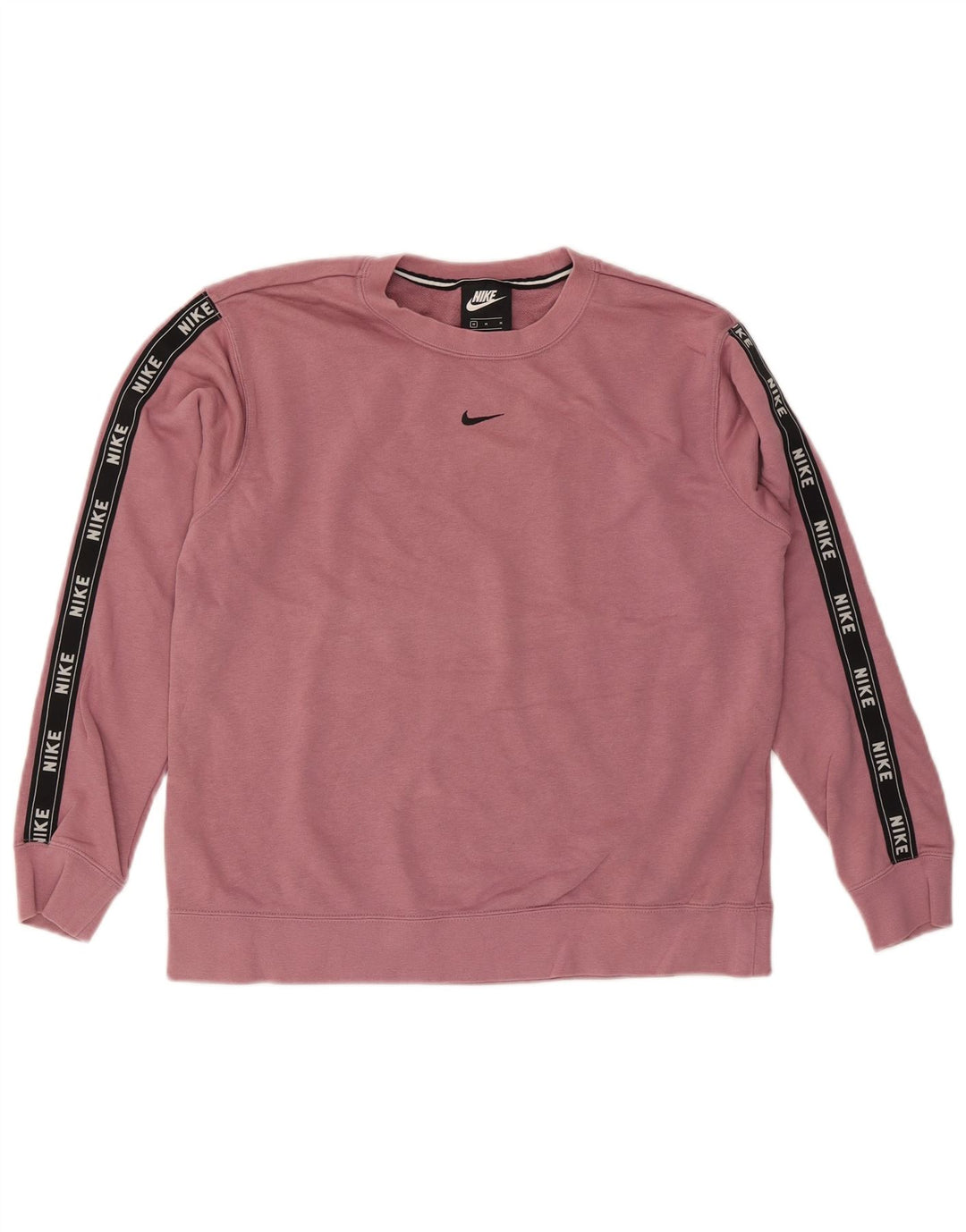 Nike Dame Grafisk Sweatshirt Jumper UK 14 Medium Pink Colourblock Bomuld
