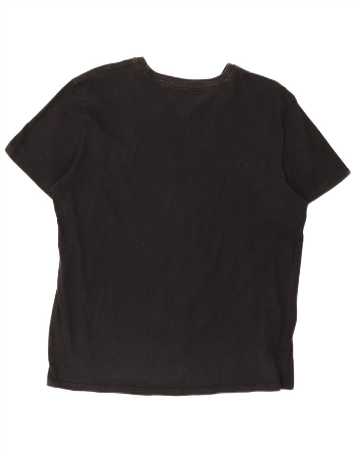 Tommy Hilfiger Herre T-Shirt Top Stor Sort Bomuld