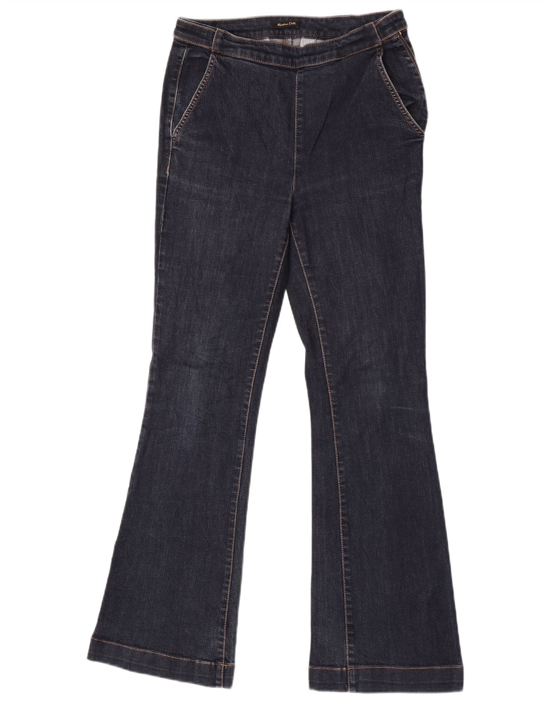 Massimo Dutti Dame Flared Jeans EU 36 XS W26 L30 Navy Blue