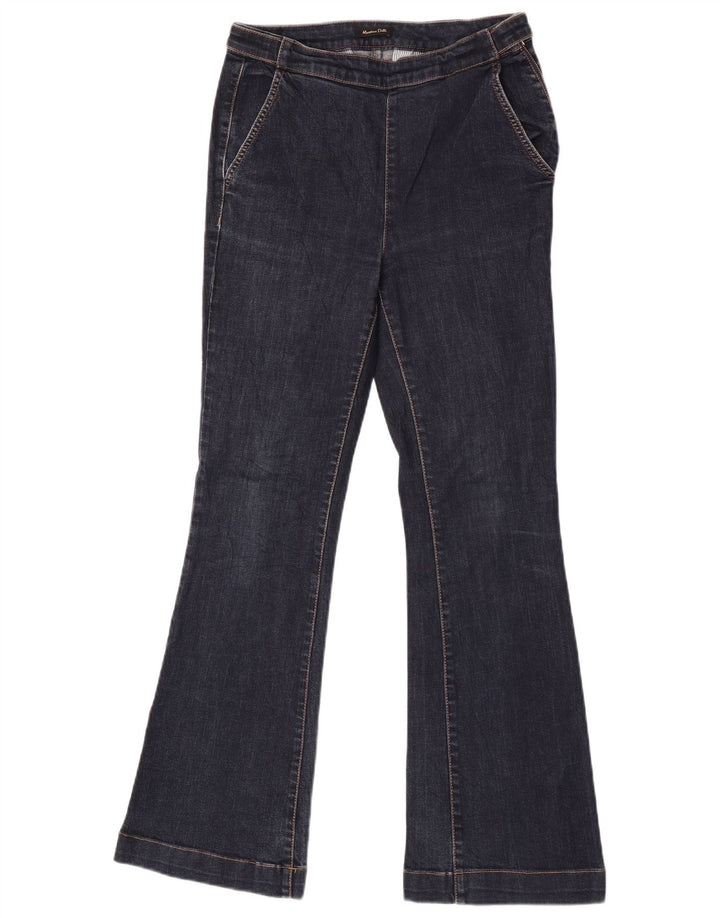 Massimo Dutti Dame Flared Jeans EU 36 XS W26 L30 Navy Blue