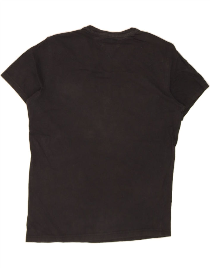 TOMMY HILFIGER Mens T-Shirt Top Large Black Cotton Vintage Tommy Hilfiger and Second-Hand Tommy Hilfiger from Messina Hembry 