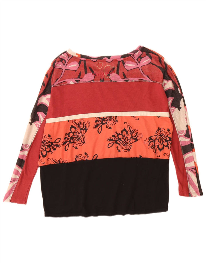 Desigual Dame Grafisk Top Langærmet UK 10 Small Multicolored Floral