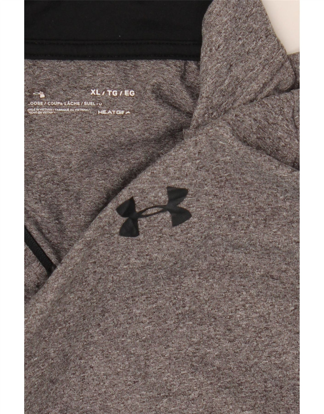 Under Armour Herre Heat Gear Zip Neck Pullover Træningsdragt Top XL Grå