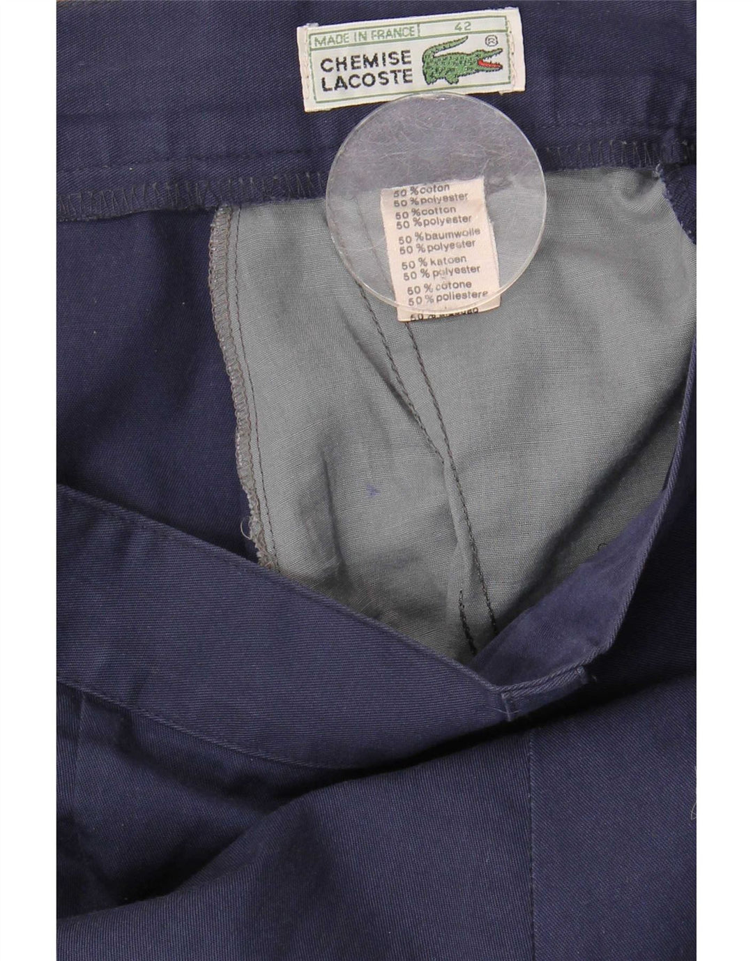 Lacoste Herre Pegged Chino Shorts Størrelse 42 Medium W28 Marineblå Bomuld