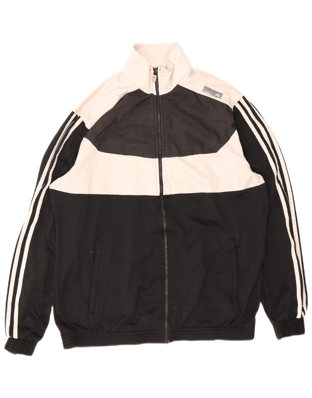 Adidas Træningsdragt til mænd Top jakke UK 44/46 Large Black Colourblock Polyester