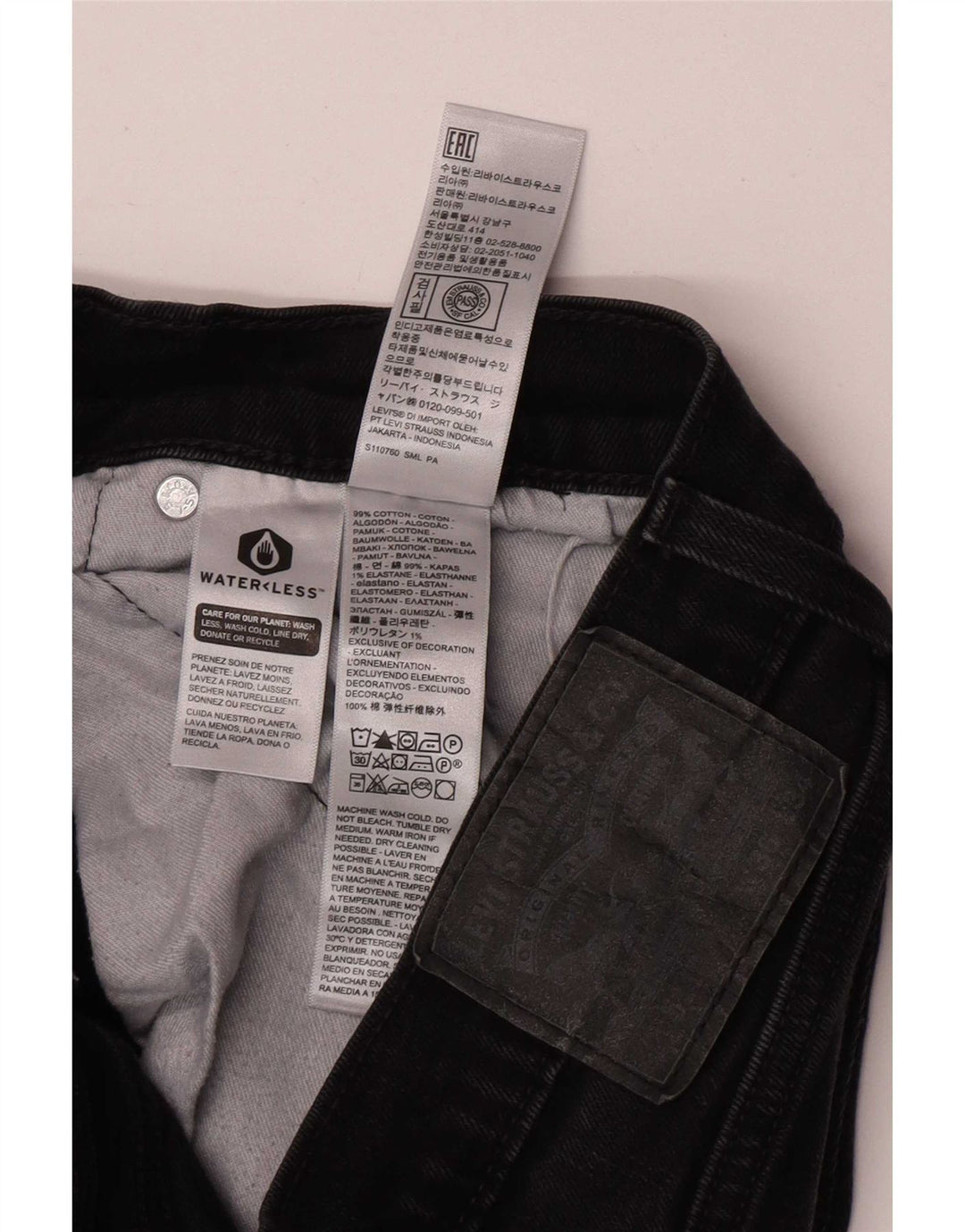 Levi's Herre 511 Slim Jeans W36 L34 Sort Bomuld
