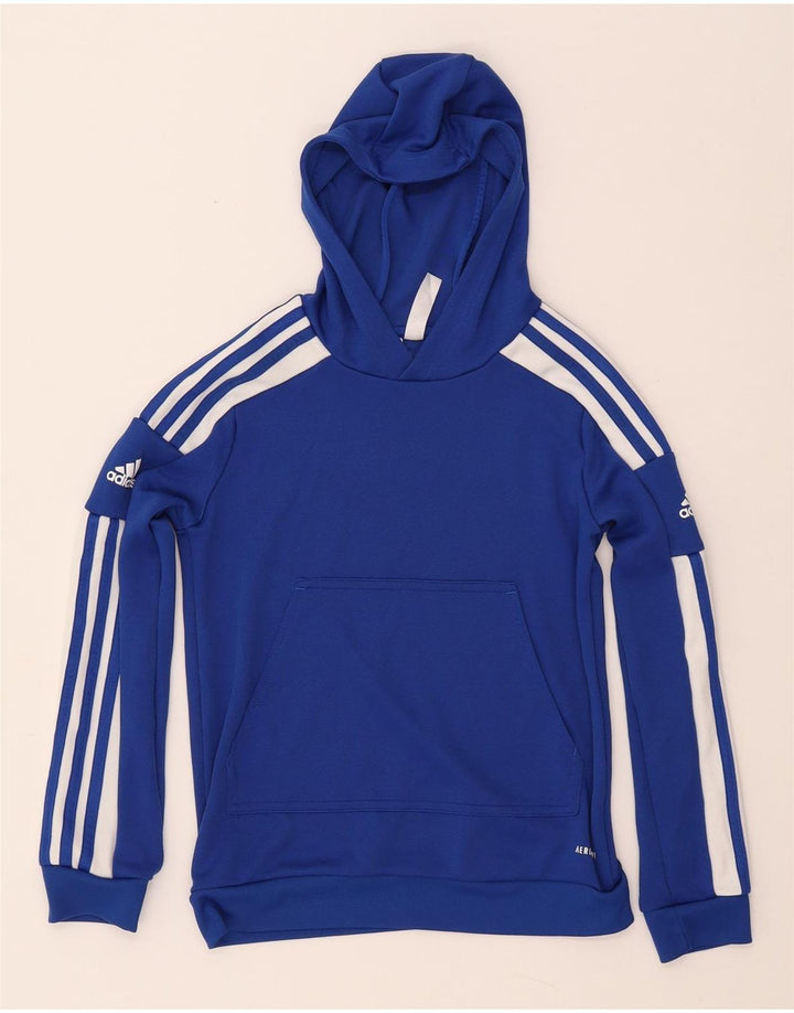 ADIDAS drenge hættetrøje 11-12 år blå polyester