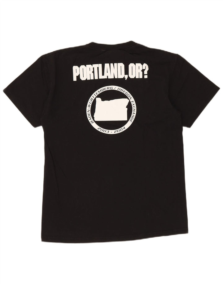 NIKE Grafisk T-shirt top mellem sort bomuld til mænd