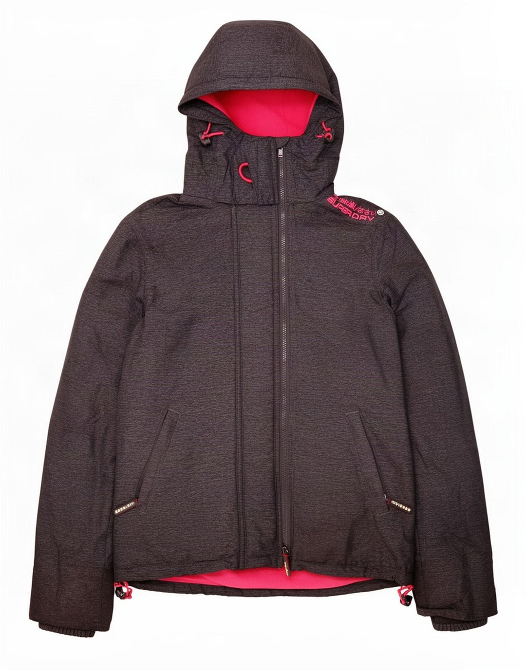 Superdry Windcheater vindjakke med hætte til kvinder UK 14 Medium Grey