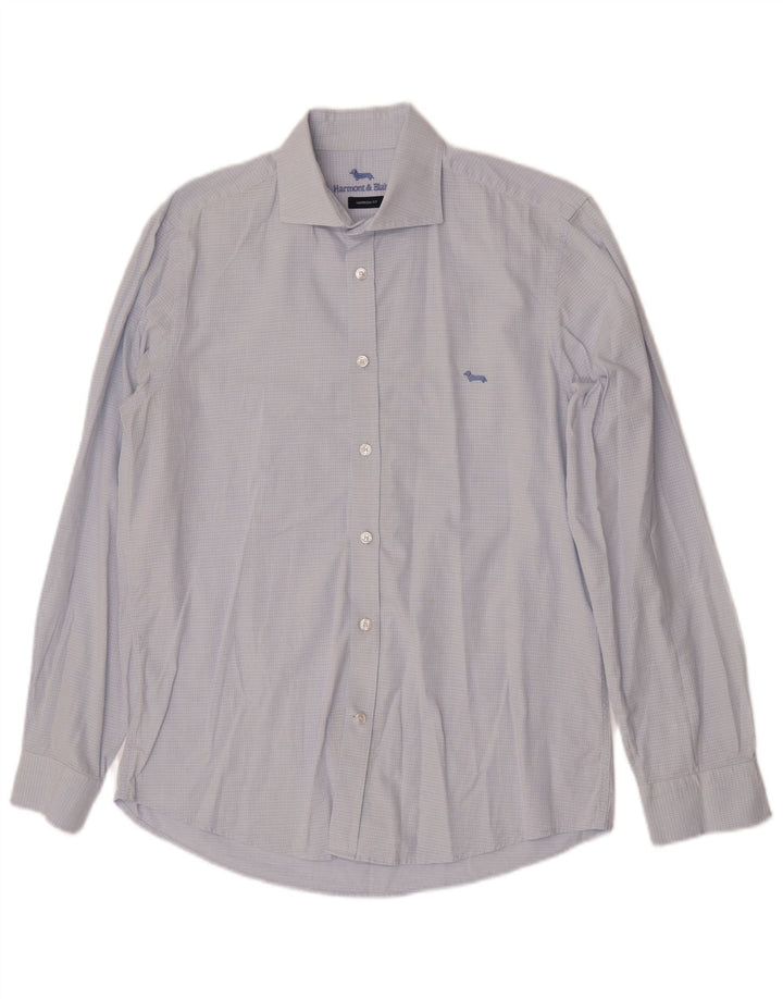 Harmont & Blaine Herre Narrow Fit Shirt Large Blue Gingham