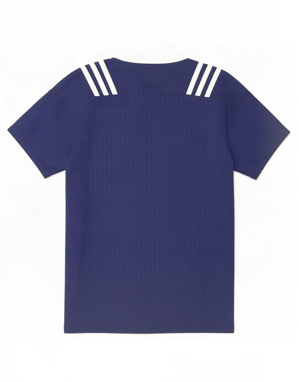 Adidas Herre T-Shirt Top Medium Navy Blue Polyester