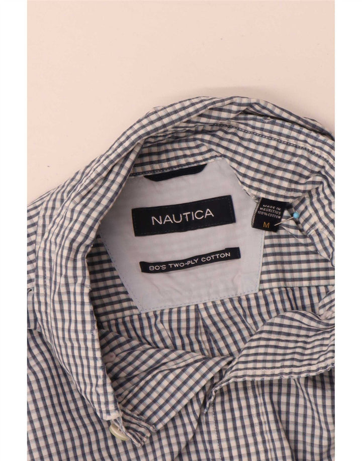 Nautica Herreskjorte Medium Blue Gingham Cotton