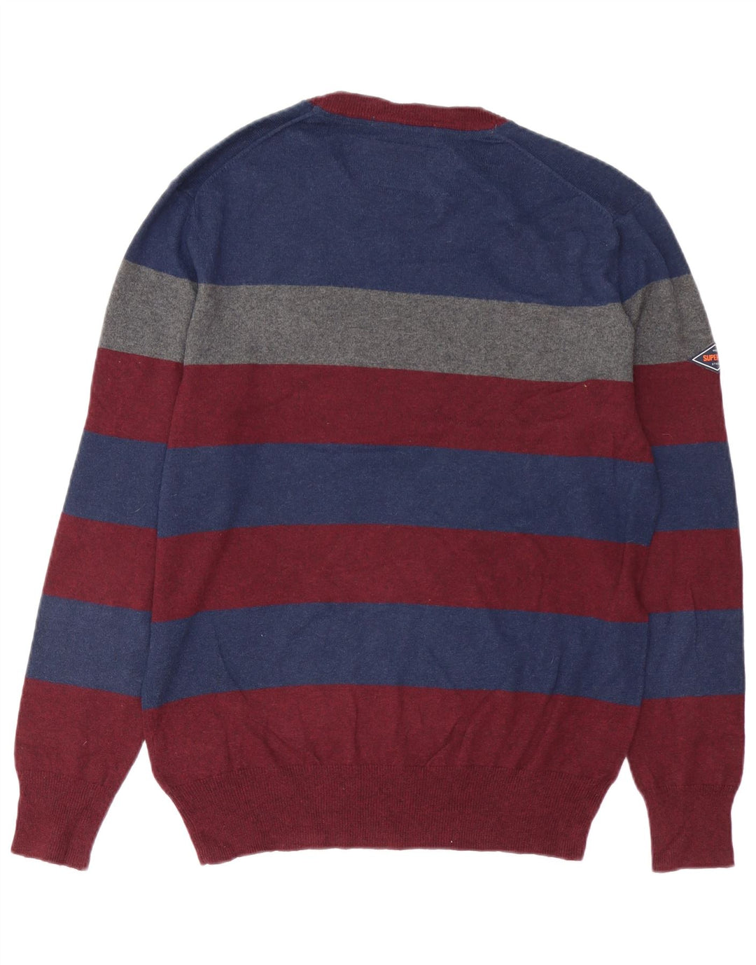 SUPERDRY Herre Crew Neck Jumper Sweater Stor flerfarvet stribet