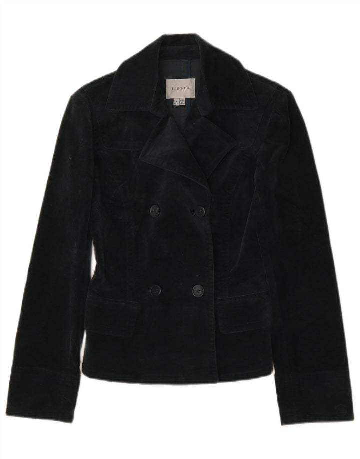 Jigsaw Dame Dobbeltradet Blazer Jacket EU 32 2XS Grå Bomuld