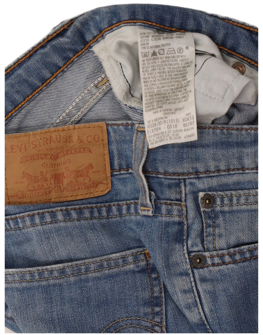 Levi's lige jeans til kvinder W30 L30 blå bomuld