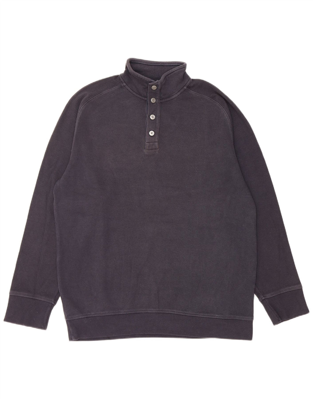 Marks & Spencer Herre Button Neck Jumper Sweater Medium Navy Blue
