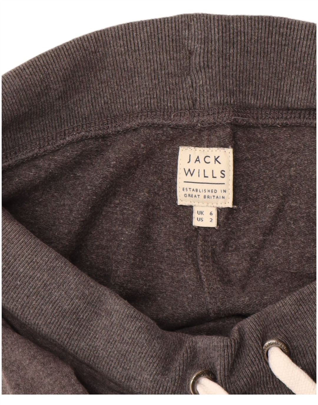 JACK WILLS Graphic Crop træningsdragt bukser til kvinder UK 6 XS grå bomuld