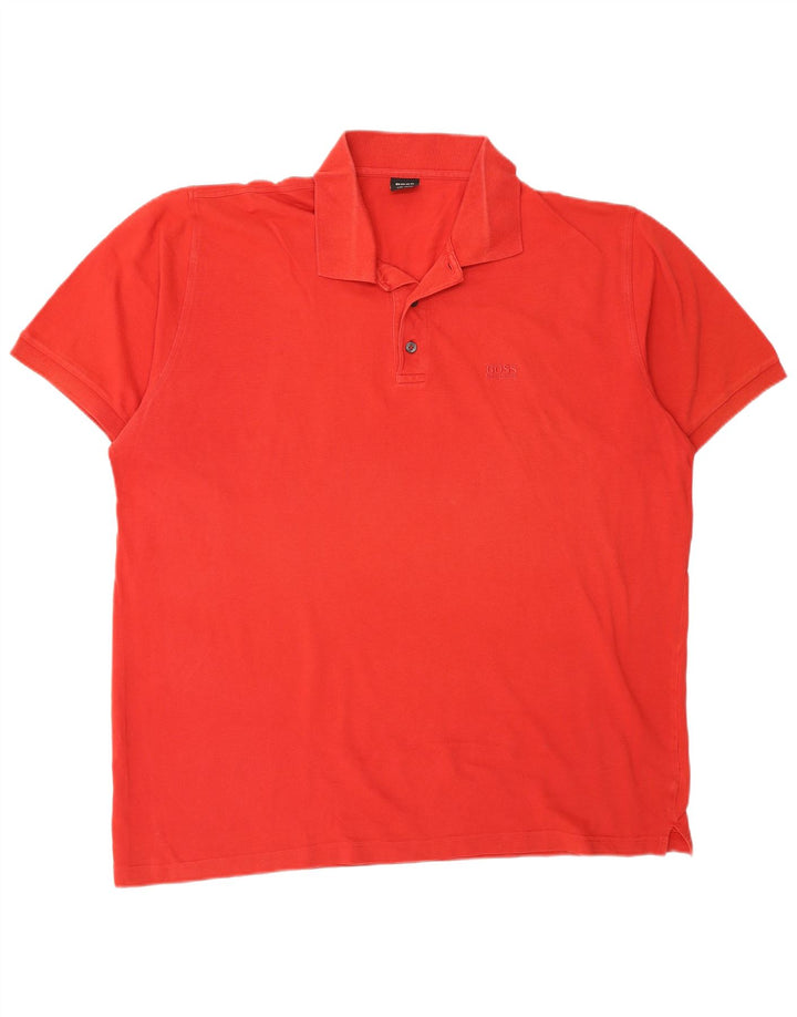 Hugo Boss herre poloshirt 2XL rød bomuld