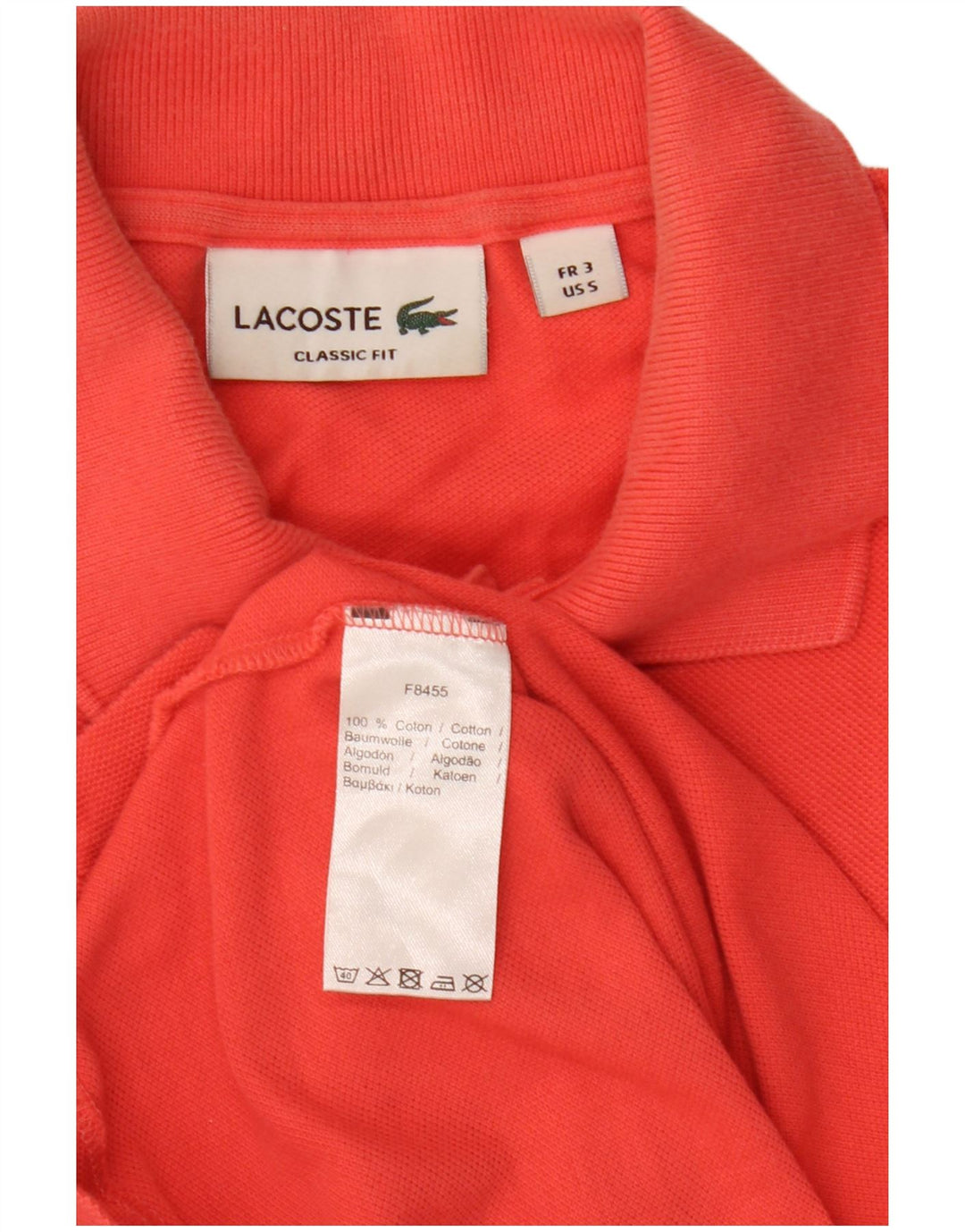 Lacoste Herre Classic Fit Polo Shirt Størrelse 3 Lille Rød Bomuld