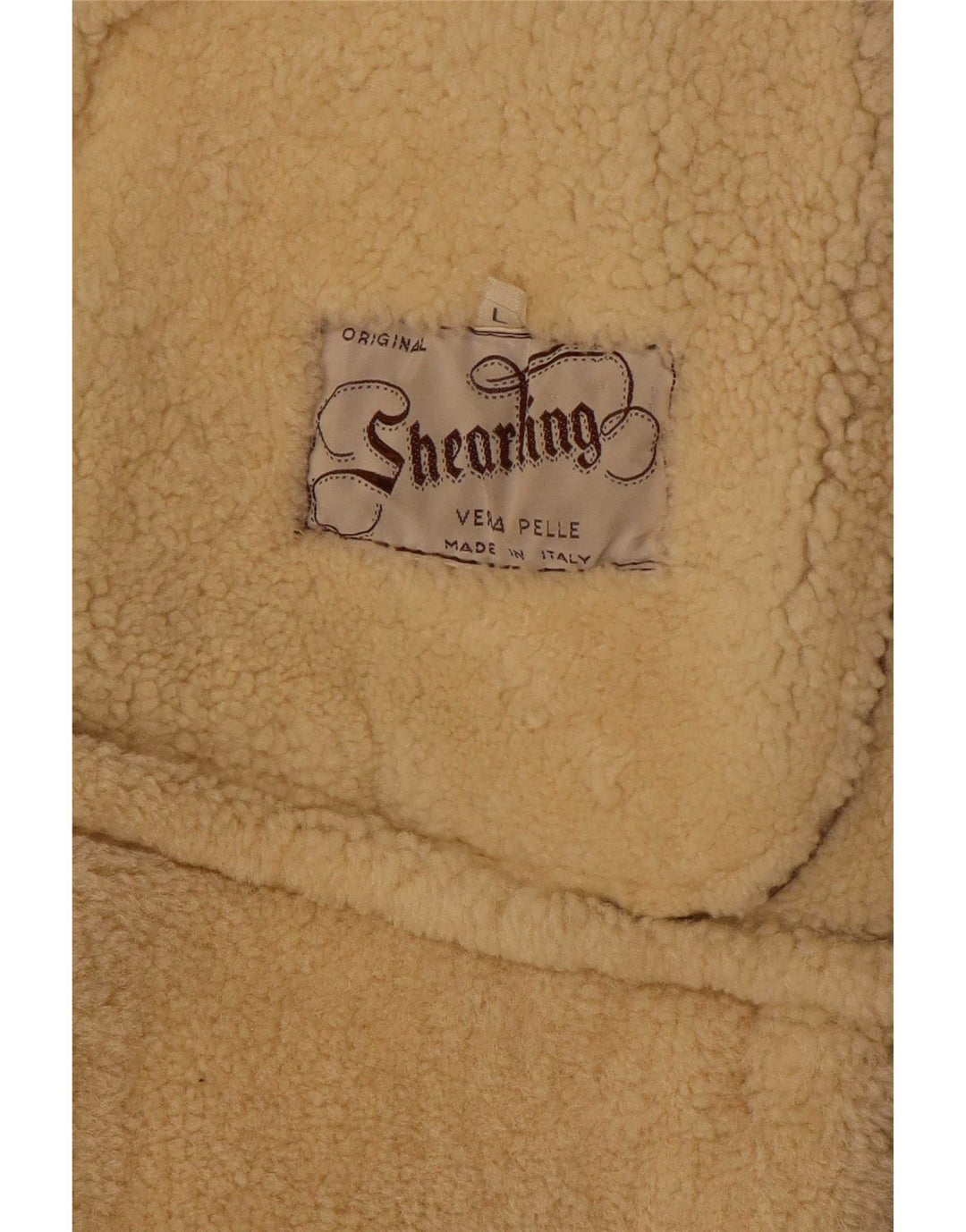 Vintage Herre Shearling Jacket UK 40 Large Brown