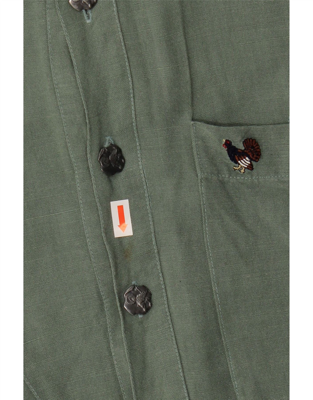 Vintage kortærmet herreskjorte 2XL Grøn
