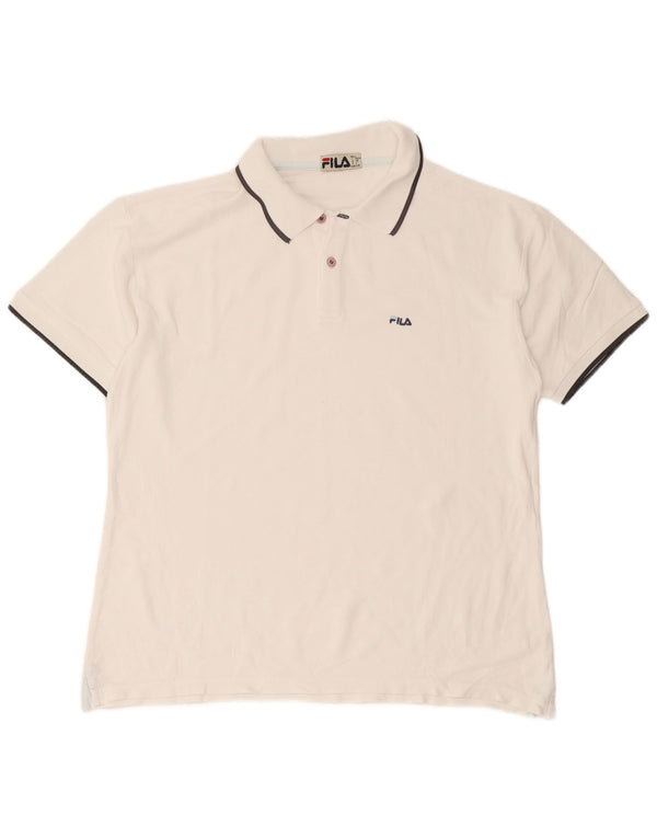 Fila Herre Polo Shirt IT 52 Stor Hvid