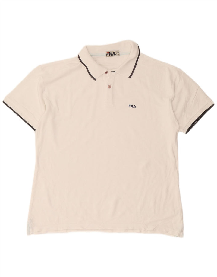 Fila Herre Polo Shirt IT 52 Stor Hvid