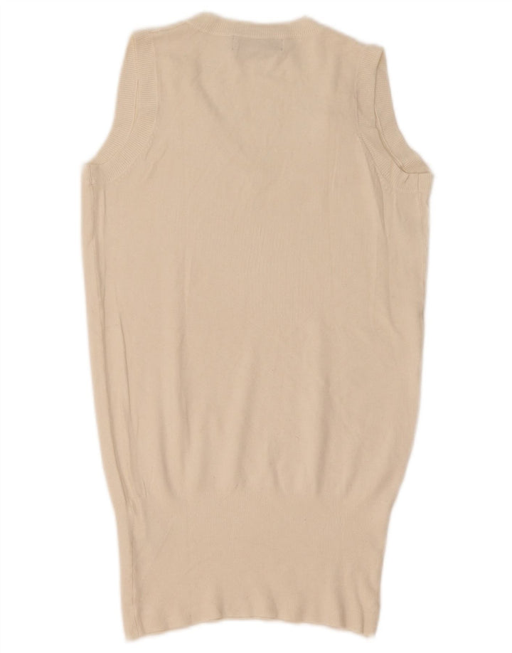 Zara Damevest Top UK 12 Medium White Rayon