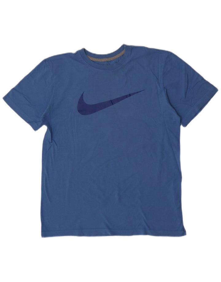 Nike Herre Standard Fit Grafisk T-shirt Top Medium Blå Bomuld