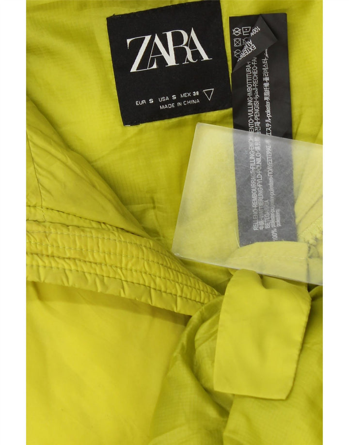 Zara Herre Loose Fit Polstret Jakke UK 36 Lille Gul Polyester