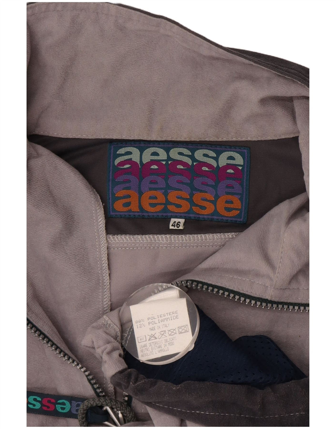 AESSE træningsdragt topjakke til kvinder IT 46 Large Grå Colourblock Polyester