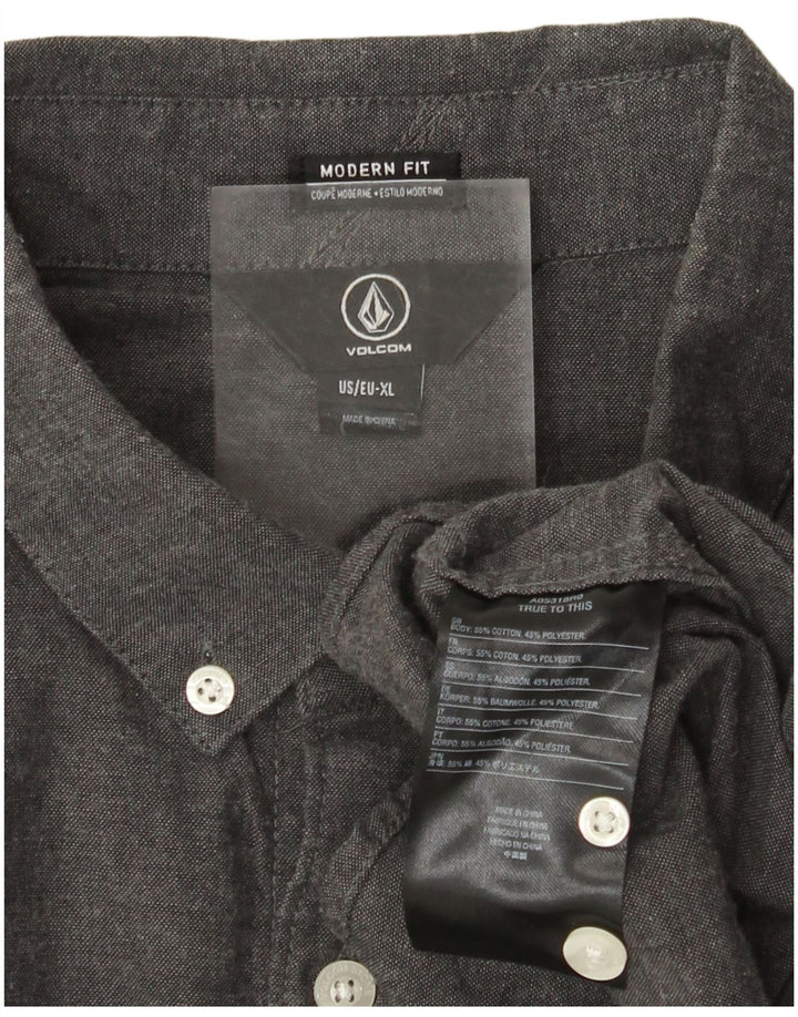 Volcom Herre Modern Fit Shirt XL Grå Bomuld