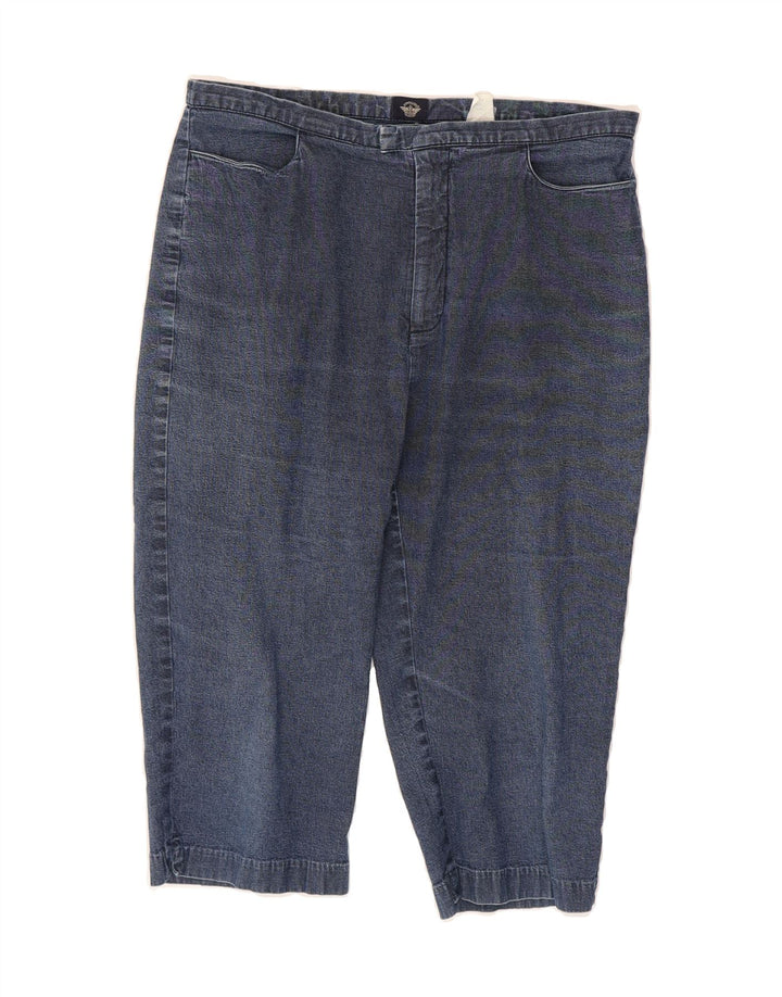 DOCKERS Womens Khakis Denim Bermuda Shorts Size 16 Large W32  Navy Blue Vintage Dockers and Second-Hand Dockers from Messina Hembry 