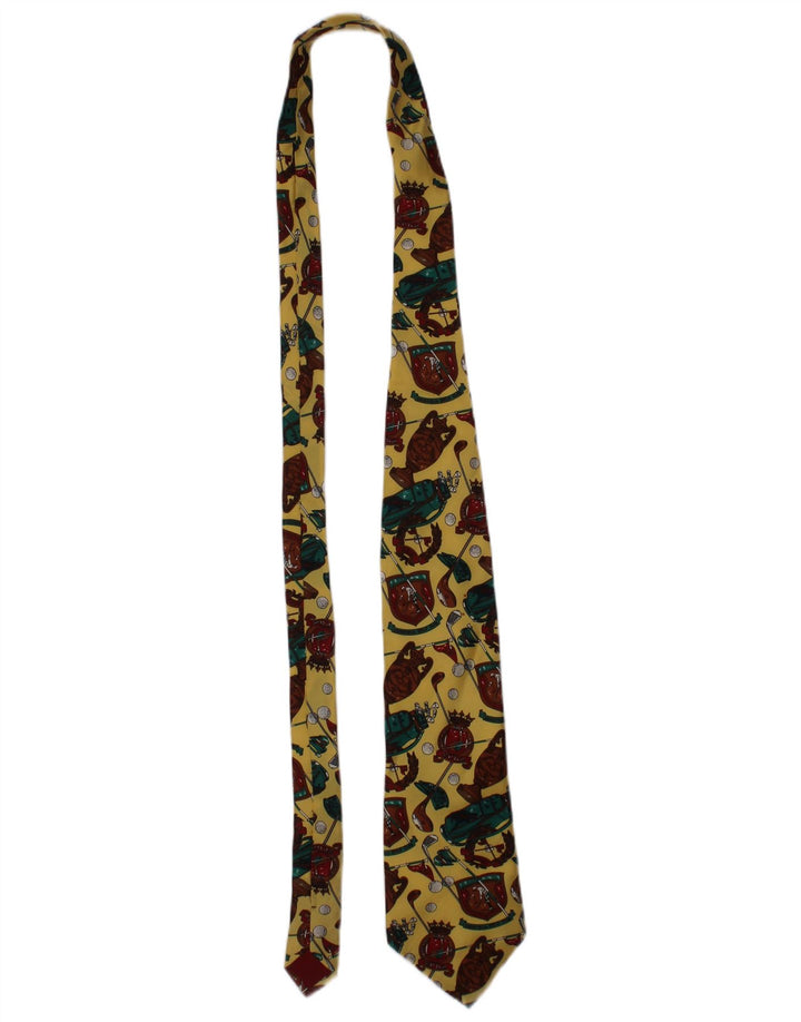 Christian Dior Herre grafisk slips One Size gul silke