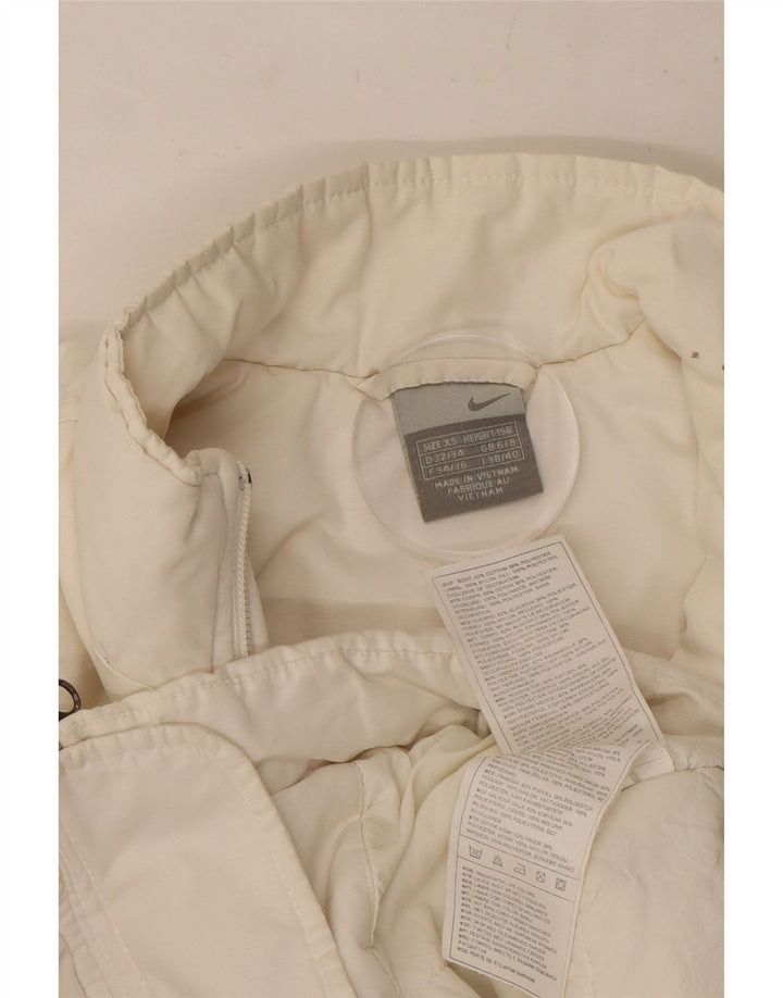 Nike vindjakke til kvinder UK 4/6 XS hvid bomuld