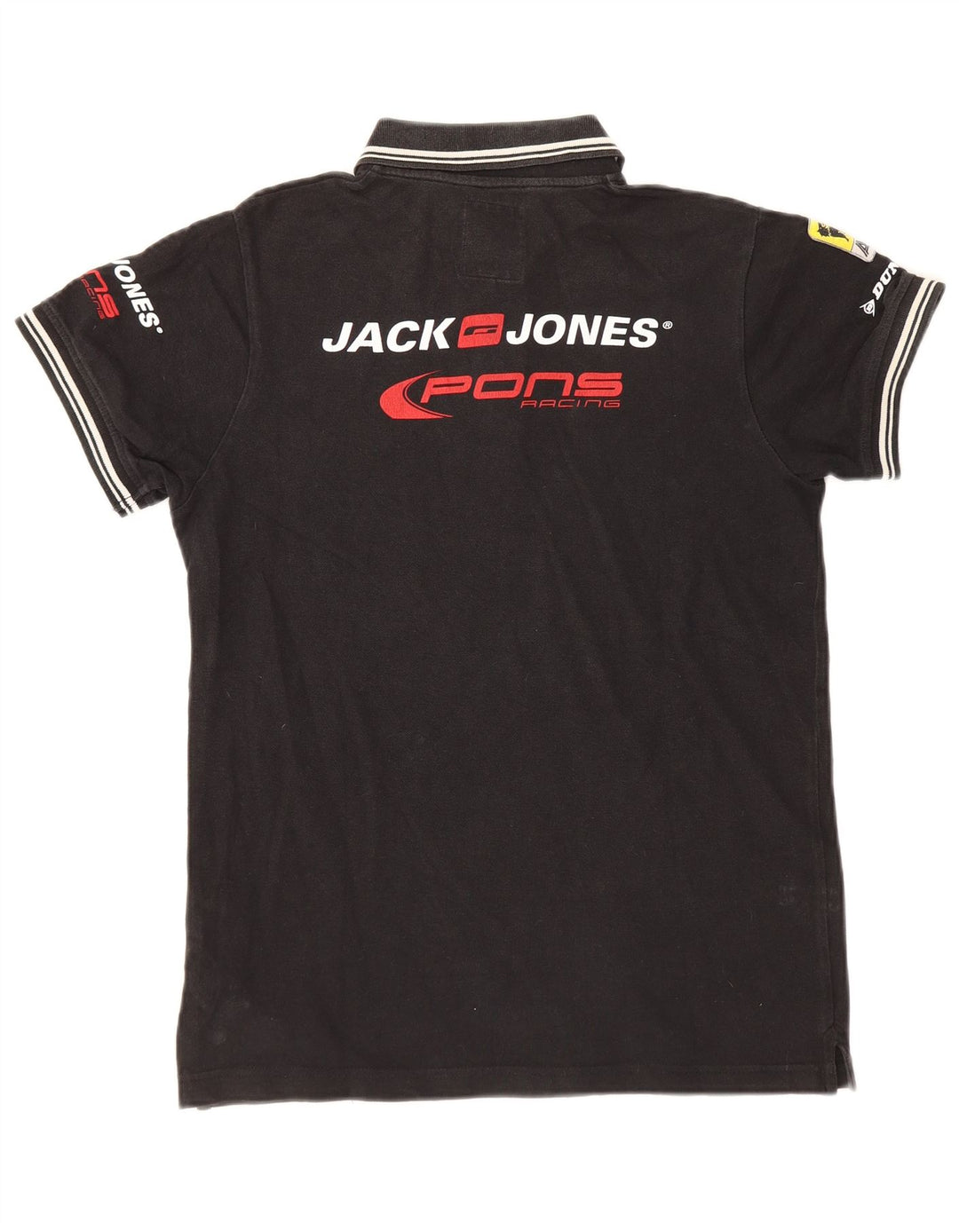 Jack & Jones Herre grafisk poloshirt Lille sort bomuld