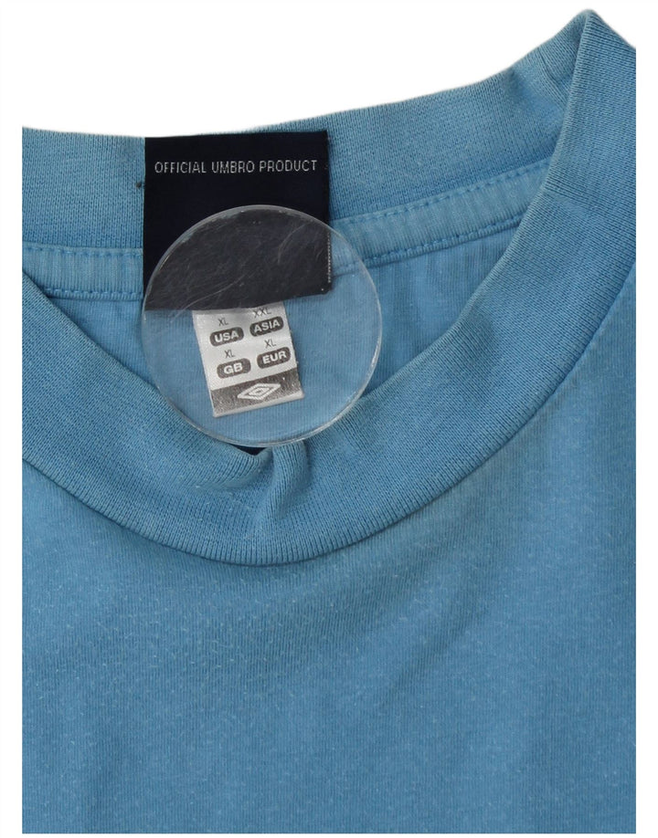 Umbro Herre T-Shirt Top XL Blå Bomuld