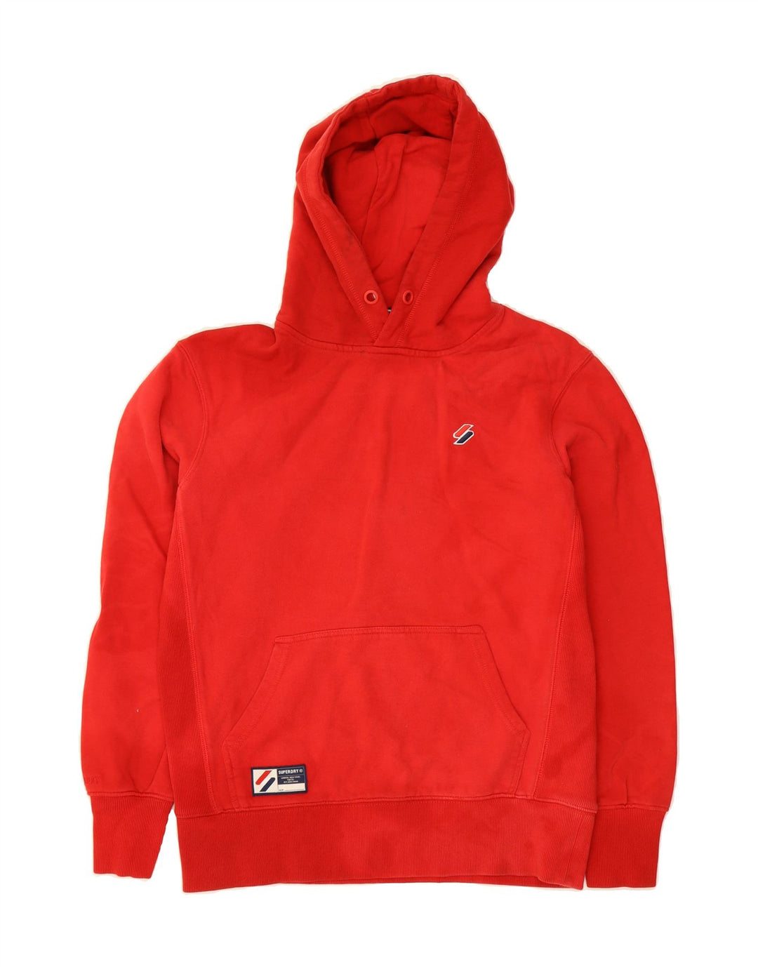 SUPERDRY Mens Hoodie Jumper Medium Red Cotton Vintage Superdry and Second-Hand Superdry from Messina Hembry 