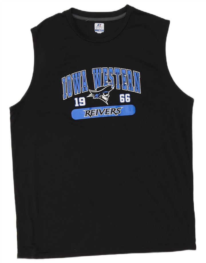 Russell Athletic Herre Dri-Power Grafisk Vest Top XL Sort