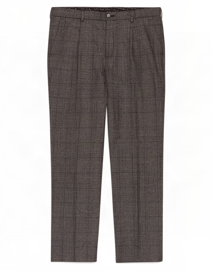 Marks & Spencer Herrebukser med almindelig jakkesæt W36 L33 Grå ternet polyester