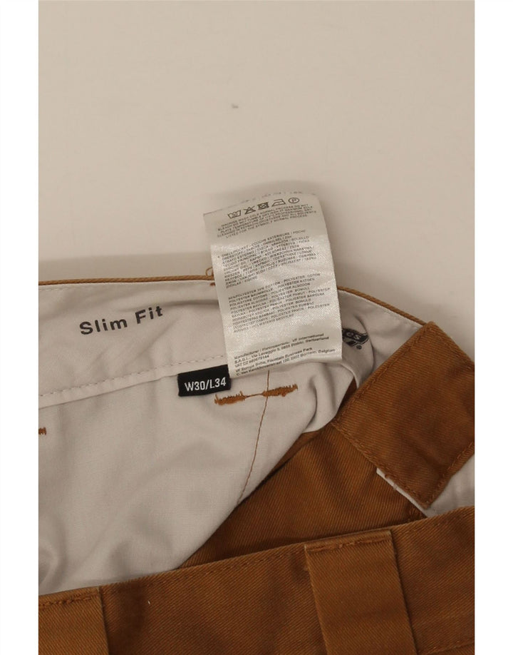 Dickies Herre Slim Fit Chino Bukser W32 L32 Brun Polyester