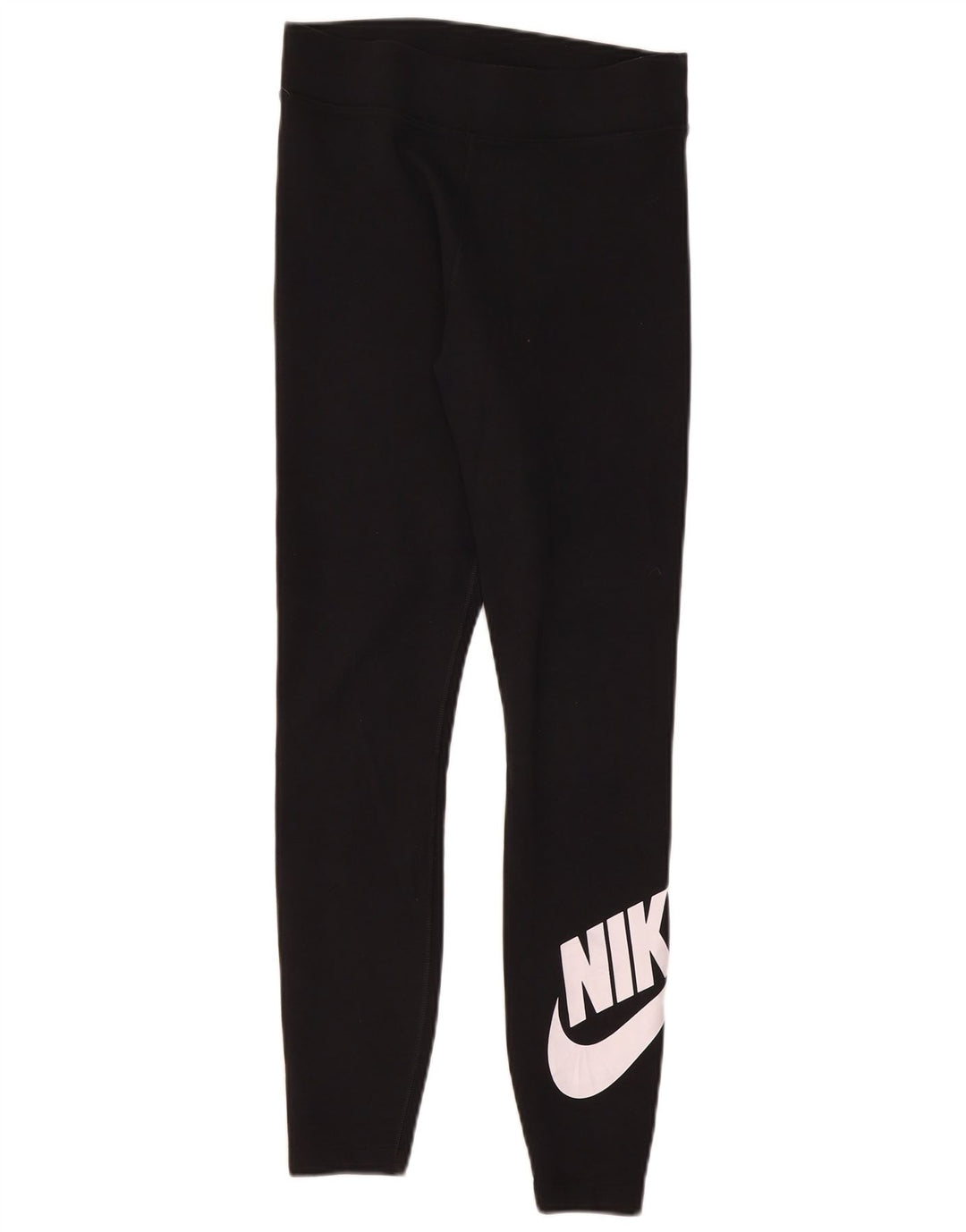 Nike Dame Grafiske Leggings UK 12 Medium Sort Bomuld