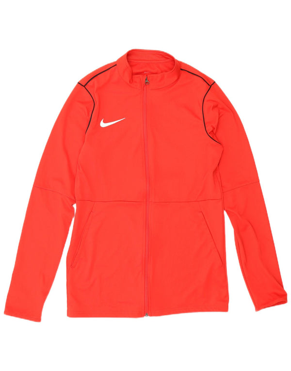 Nike Dame Dri Fit Træningsdragt Topjakke UK 10 Lille Rød Polyester