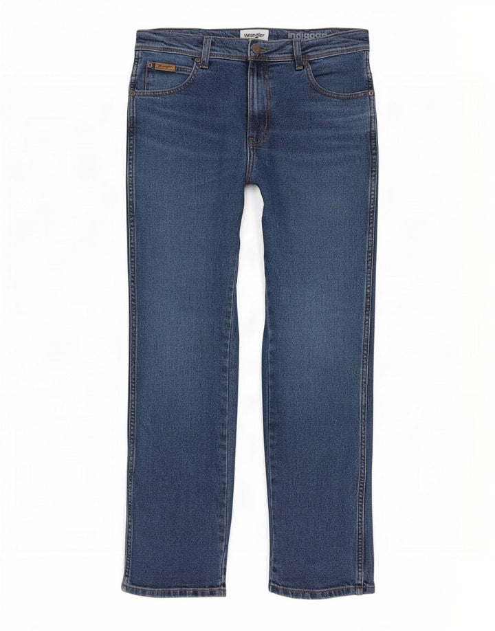 Wrangler Herre Texas Slim Jeans W32 L32 Blå Bomuld