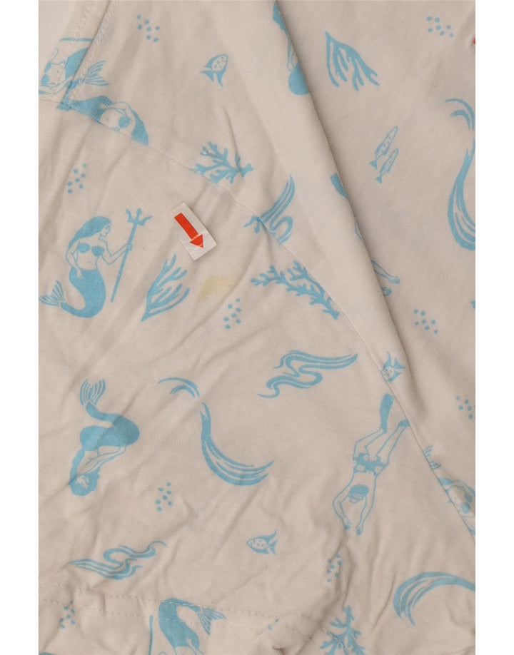 HURLEY Herre grafisk T-shirt Top Medium Hvid Bomuld