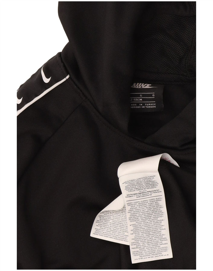 Nike drenge grafisk hættetrøje 12-13 år stor sort polyester