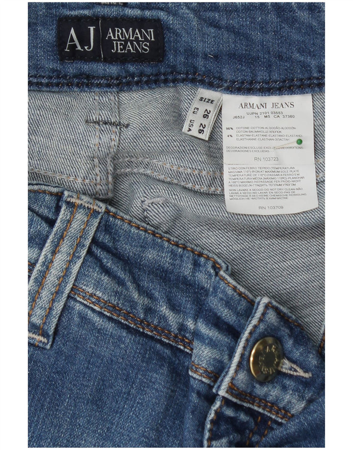 ARMANI Dame Slim Jeans W26 L26 Blå Bomuld