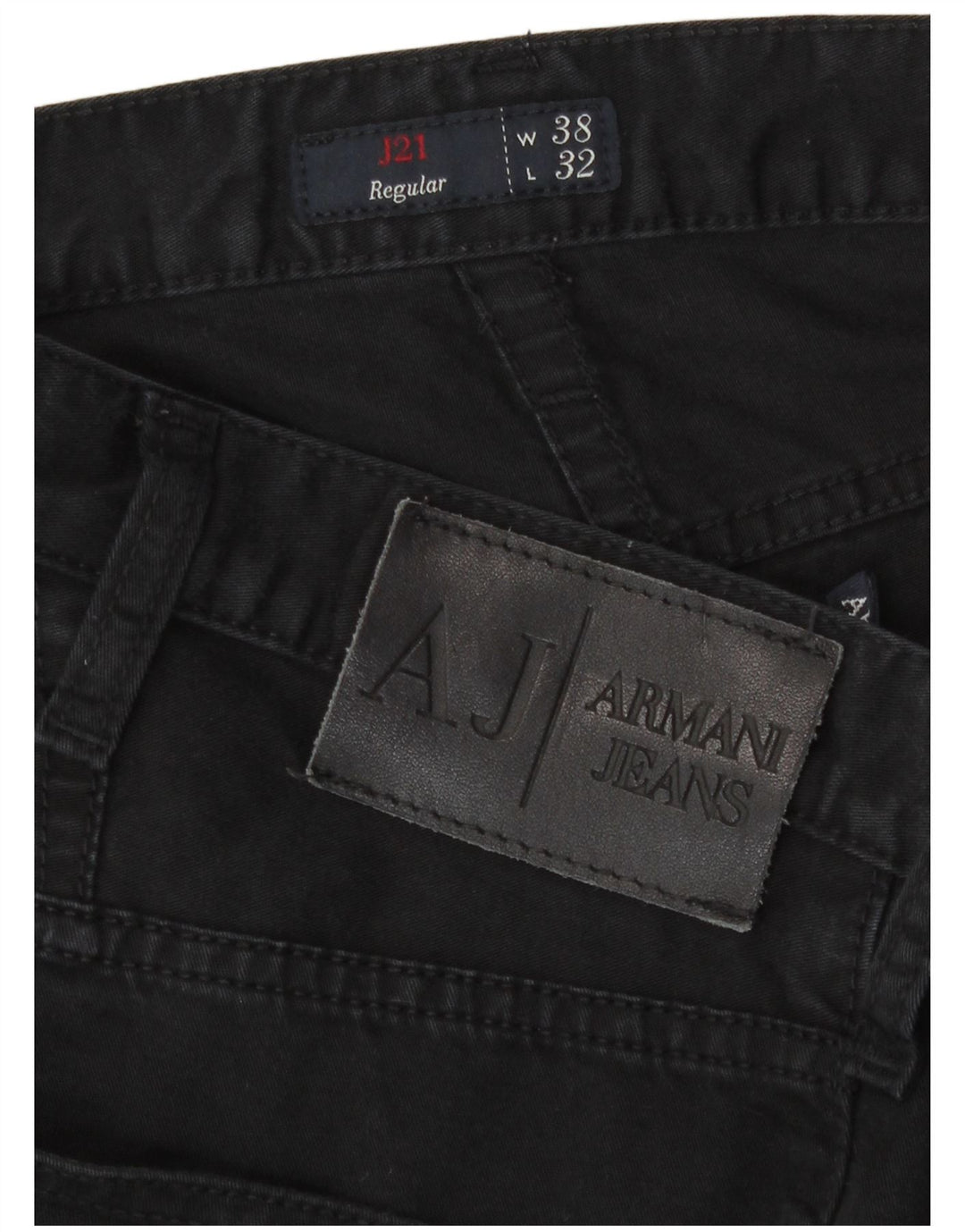 Armani Herre Regular Straight Jeans W38 L32 Sort Bomuld