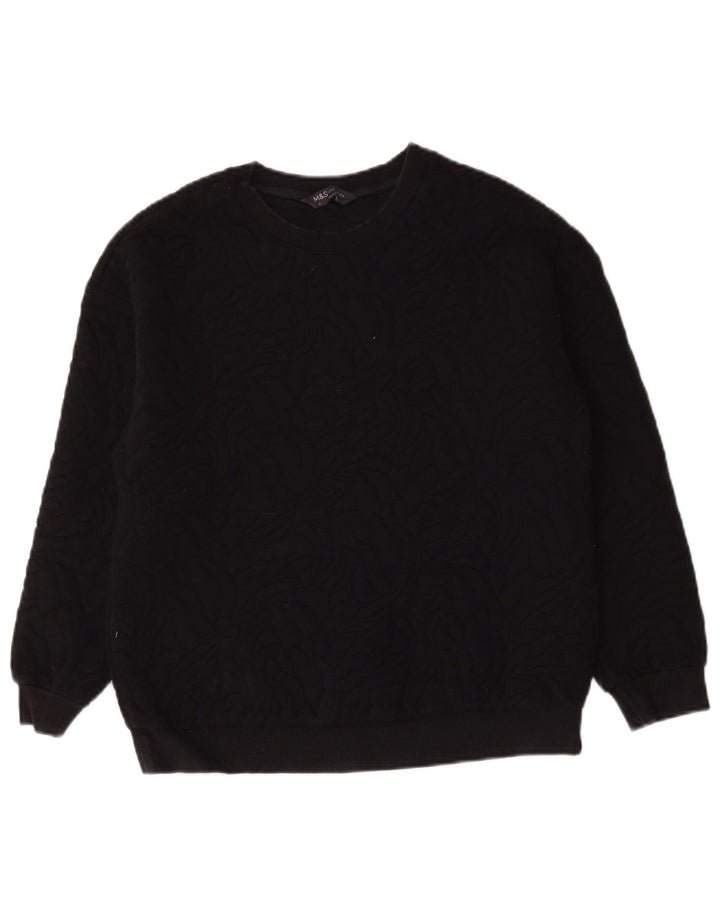 Marks & Spencer Dame Oversized Sweatshirt Jumper UK 10 Small Navy Blue